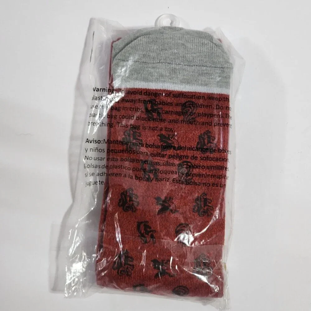 Lootcrate Lootwear Harry Potter Red & Black Crew Socks 10-13 New - Picture 2 of 2